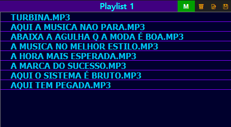 Botões de controle das playlists no DjMix