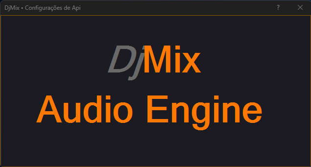 Tela de configuração de conexão com mesas de som no DjMix