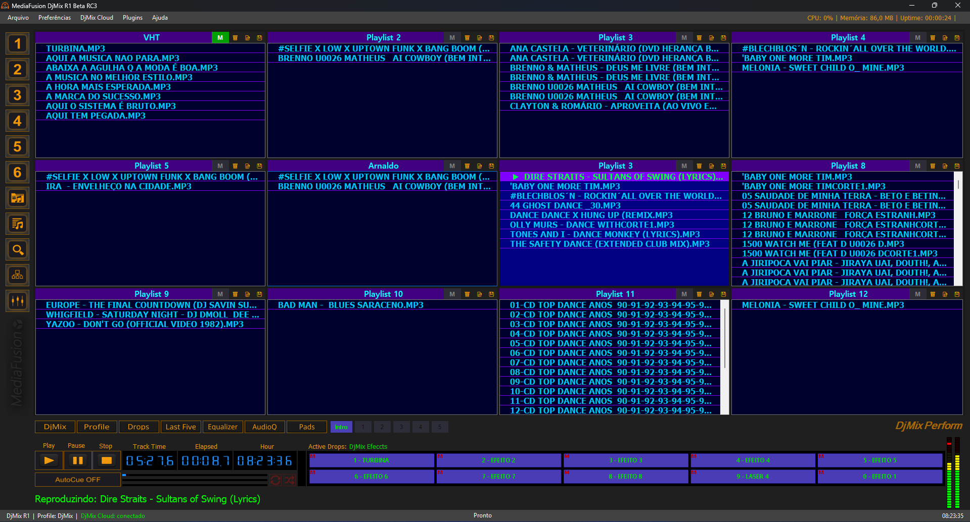 Interface principal do DjMix