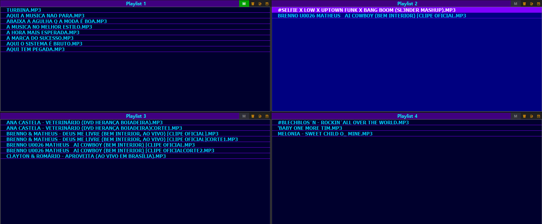 Interface principal das playlists no DjMix